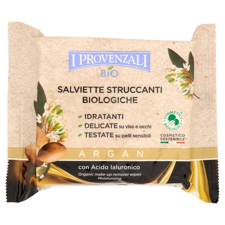 I Provenzali Bio Salviette Struccanti Biologiche Argan 20 pz